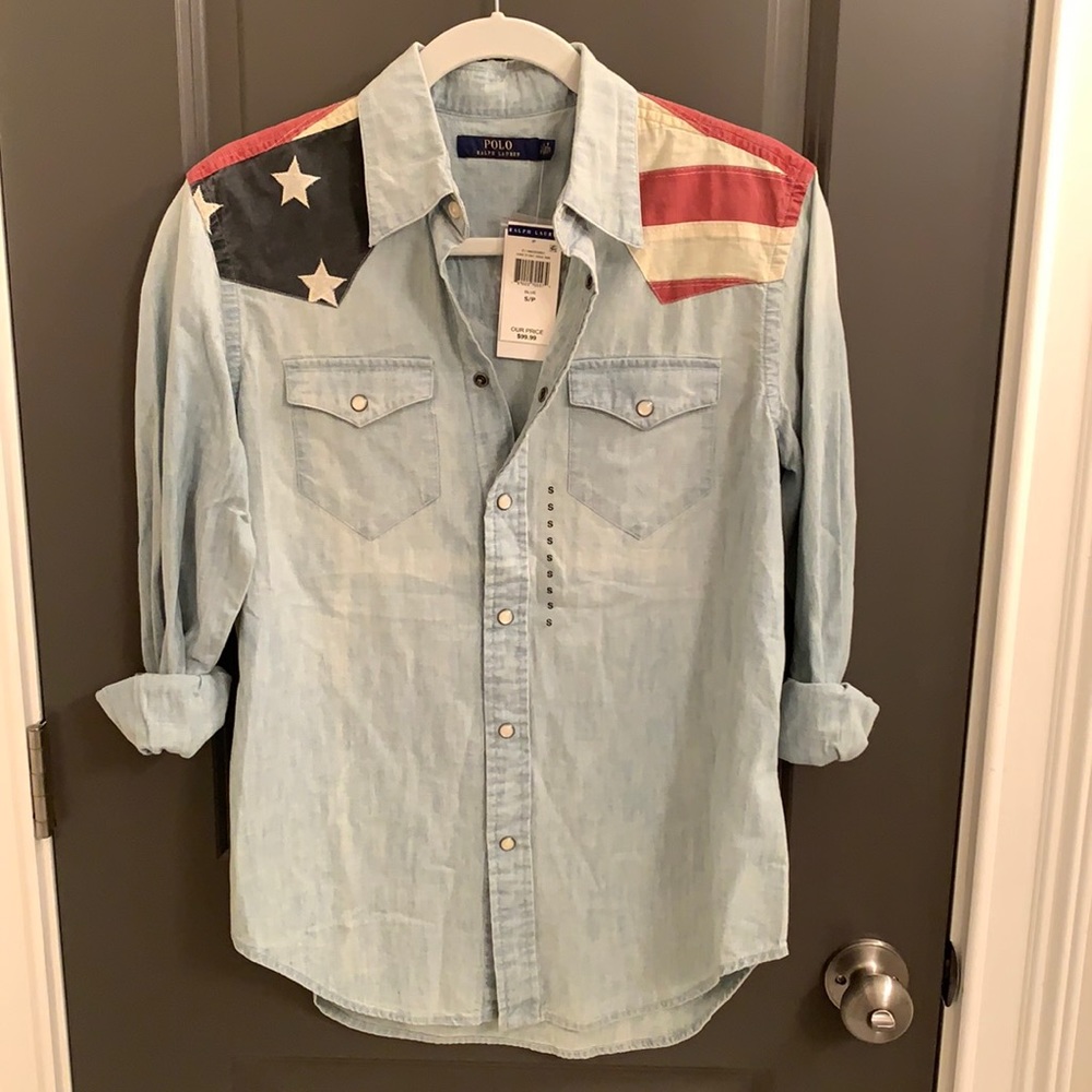 Polo Ralph Lauren Denim USA Flag Shirt